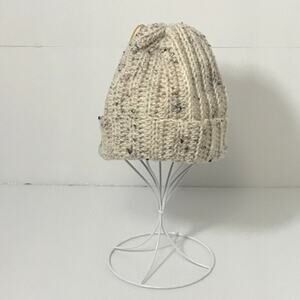 NWT Beige Brown Handmade Crocheted Beanie by Dawny
